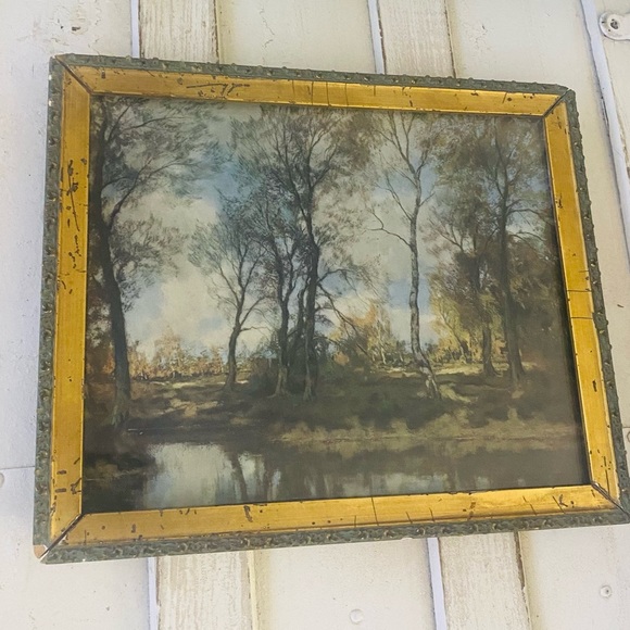 Art A Very Fine Gerlach Barklow Co Shabby Chic Antique Landscape Art